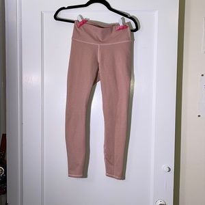 pink fabletic seamed leggings